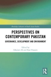 book Perspectives on Contemporary Pakistan: Governance, Development and Environment