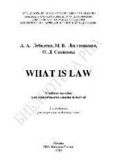 book What is Law. Учебное пособие для юридических специальностей
