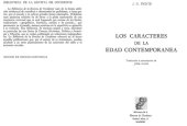 book Los caracteres de la edad contemporánea