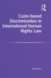 book Caste-based Discrimination in International Human Rights Law