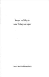 book Prayer and Play in Late Tokugawa Japan: Asakusa Sensoji and Edo Society