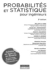 book Probabilités et statistique pour ingénieurs