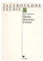 book Medzi slovesom a vetou. Problémy slovesnej konverzie