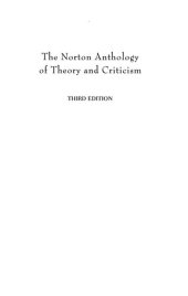 book The Norton Anthology of Theory and Criticism