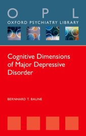 book Cognitive Dimensions of Major Depressive Disorder