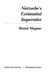 book Nietzsche's Existential Imperative