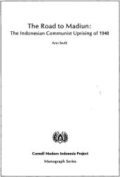 book The Road to Madiun: The Indonesian Communist Uprising of 1948 (Cornell Modern Indonesia Project)