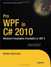 book Pro WPF in C# 2010: Windows Presentation Foundation in .NET 4