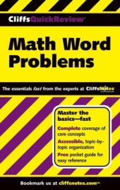 book CliffsQuickReview Math Word Problems (Cliffs Quick Review)