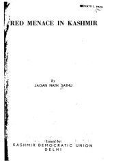 book Red menace in Kashmir.