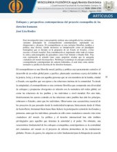 book Enfoques y perspectivas contemporáneas del proyecto cosmopolita de los derechos humanos