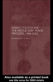 book Israeli Politics and the Middle East Peace Process, 1988-2002