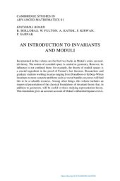 book An introduction to invariants and moduli