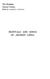 book Festivals and Songs of Ancient China