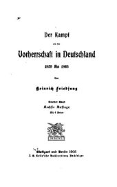 book Der Kampf um die Vorherrschaft in Deutschland 1859 bis 1866