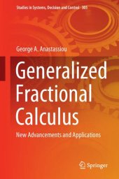 book Generalized Fractional Calculus: New Advancements and Applications