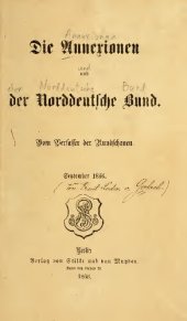 book Die Annexionen und der Norddeutsche Bund