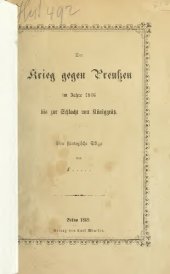 book Der Krieg gegen Preußen im Jahre 1866 bis zur Schlacht bei Königgrätz