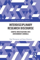 book Interdisciplinary Research Discourse: Corpus Investigations into Environment Journals