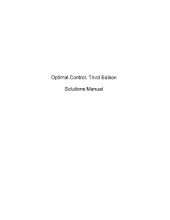 book Optimal Control, Third Edition - Solutions Manual