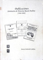 book Seminario de Historia Rural Andina : publicaciones 2001-2010