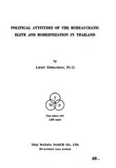 book Political Attitudes of the Bureaucratic Elite and Modernization in Thailand