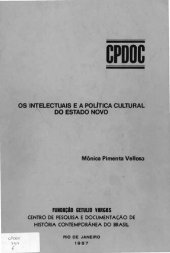 book Os intelectuais e a política cultural do Estado Novo