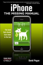 book iPhone: The Missing Manual. Covers iPhone 4 & All Other Models with iOS 4 Software