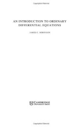 book An Introduction to Ordinary Differential Equations