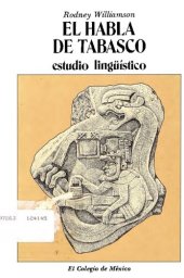 book El Habla de Tabasco: Estudio Linguistico