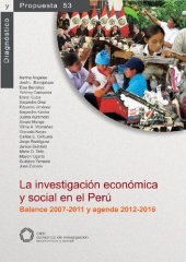 book La investigación económica y social en el Perú. Balance 2007-2011 y agenda 2012-2016.