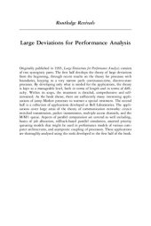 book Large Deviations for Performance Analysis Queues, Communication and Computing