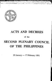 book Acts and Decrees of the Second Plenary Council of the Philippines