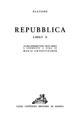 book Repubblica. Libro X. Saggio introduttivo, testo greco e commento