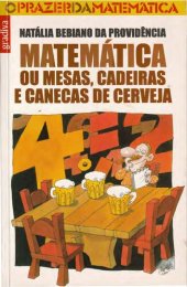 book Matemática ou Mesas, Cadeiras e Canecas de Creveja