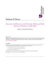 book Recession and Recovery: the Economic History of Rural Society in Durham, c.1400-1640