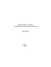 book Au pouvoir par le peuple : le populisme saisi par la théorie du discours