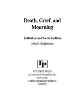 book Death, Grief, and Mourning: Individual and Social Realities