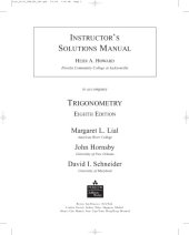 book Instructor's Solutions Manual - Trigonometry 8th Edition