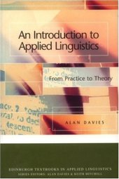 book An Introduction to Applied Linguistics (Edinburgh Textbooks in Applied Linguistics)