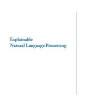 book Explainable Natural Language Processing