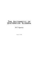 book The Arithmetic of Quaternion Algebra