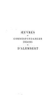 book Oeuvres et correspondances inedites de d'Alembert