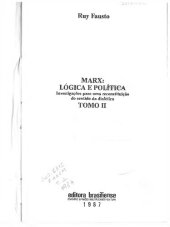 book Marx: Lógica E Política