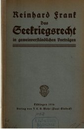 book Das Seekriegsrecht in gemeinverständlichen Vorträgen