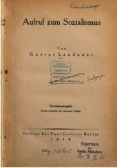 book Aufruf zum Sozialismus