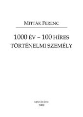 book 1000 év – 100 híres történelmi személy