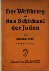 book Der Weltkrieg und das Schicksal der Juden