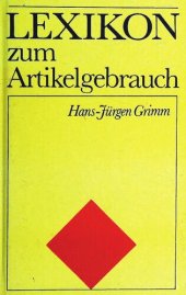 book Lexikon zum Artikelgebrauch