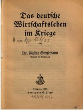 book Das deutsche Wirtschaftsleben im Kriege